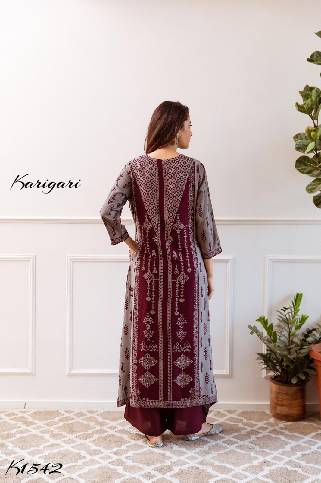 karigari by DKH K1542 Premium German rayon pant set 2 pc