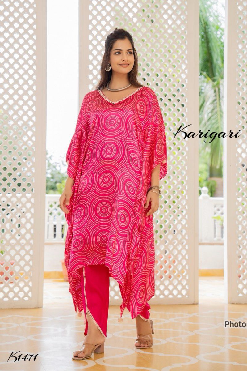 karigari by Dkh k1471 Premium Gajji silk kaftan 2 pc set