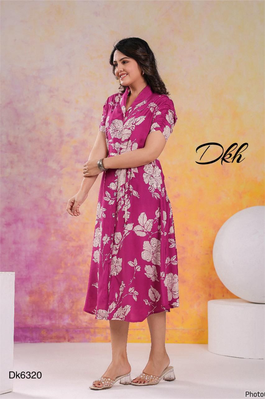 DKH Dk6320 Premium Russian silk midi dress