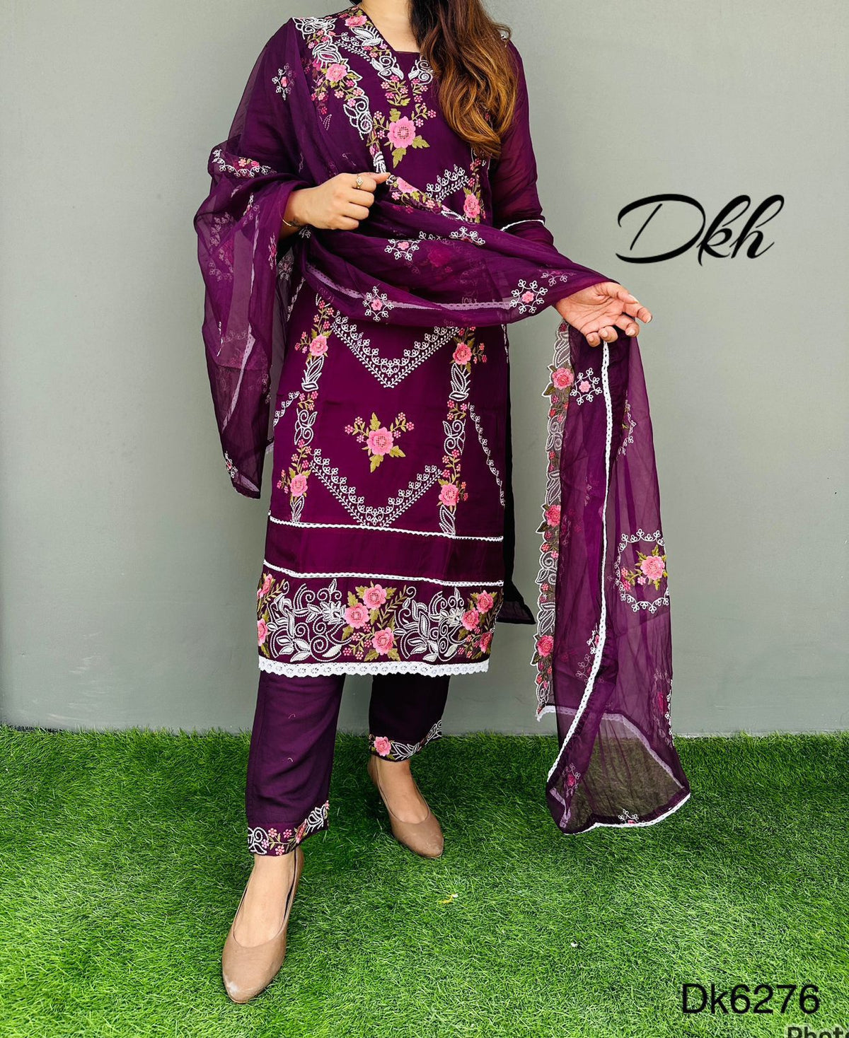 DKH Dk6276 Premium organza 3 pc suit