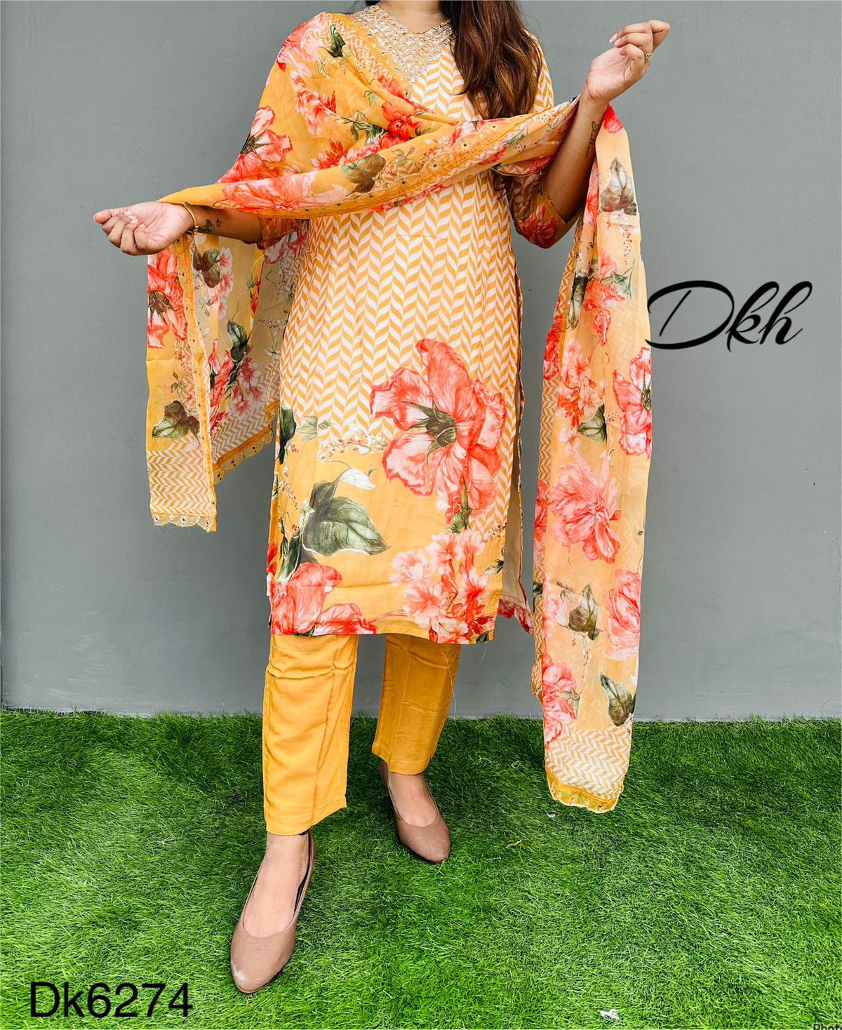 DKH Dk6274 Premium organza 3 pc suit set