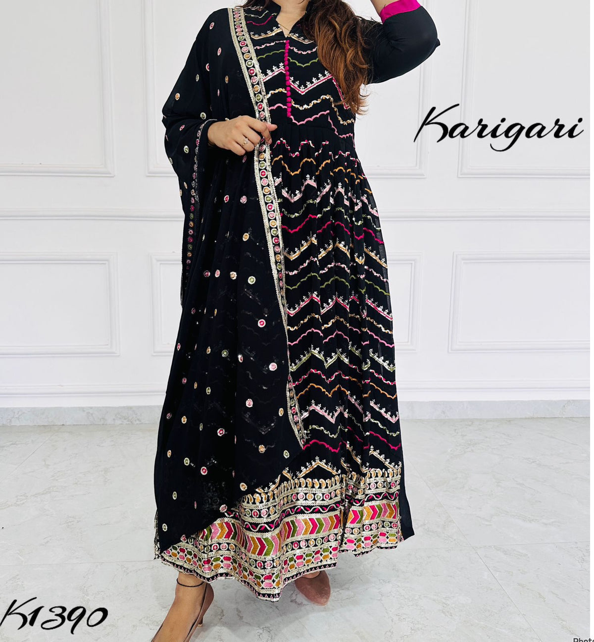 karigari by DKH k1390 Premium georgette gown