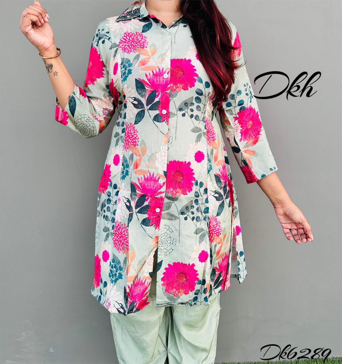 Dkh Dk6289 Premium pure maslin printed coord sets