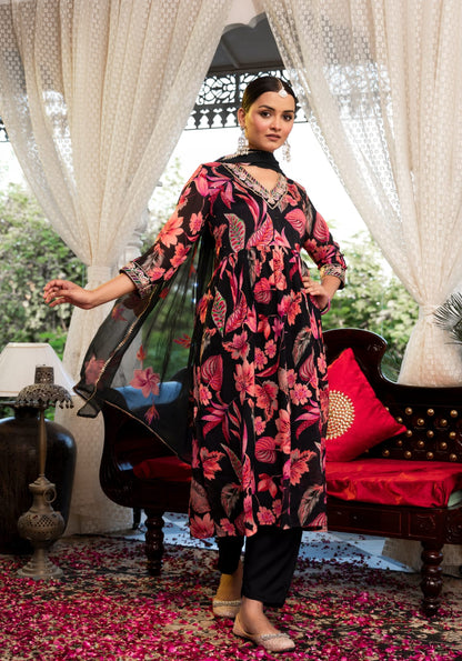 Premium Chinnon Digital Printed Suits K1114