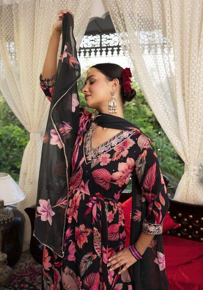 Premium Chinnon Digital Printed Suits K1114
