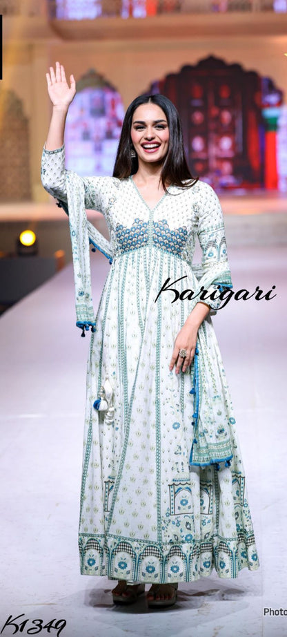 karigari by DKH K1349 Premium cotton anarkali suit