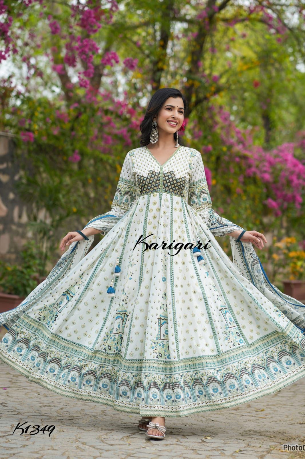 karigari by DKH K1349 Premium cotton anarkali suit