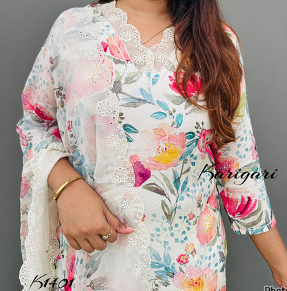 karigari by DKH k1401  Premium butter maslin silk