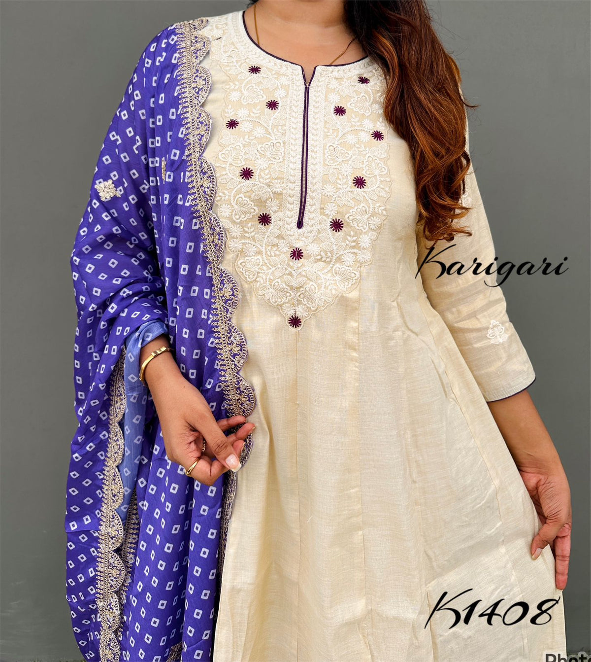 Karigari by DKH k1408 Premium kerala silk embellished