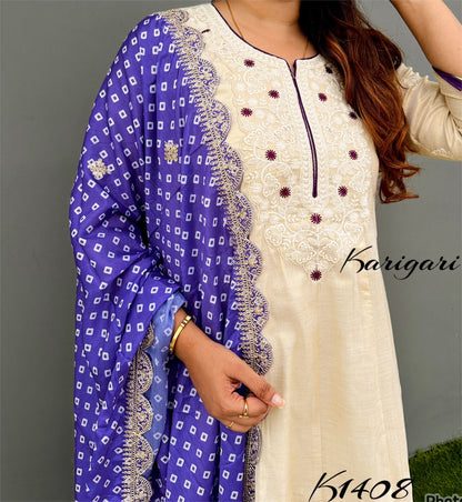 Karigari by DKH k1408 Premium kerala silk embellished