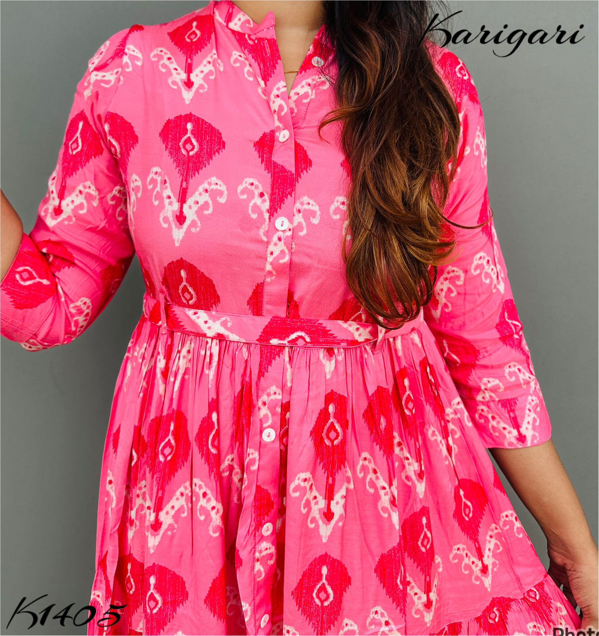 k1405 Premium Russian silk gown beautifully printed…
