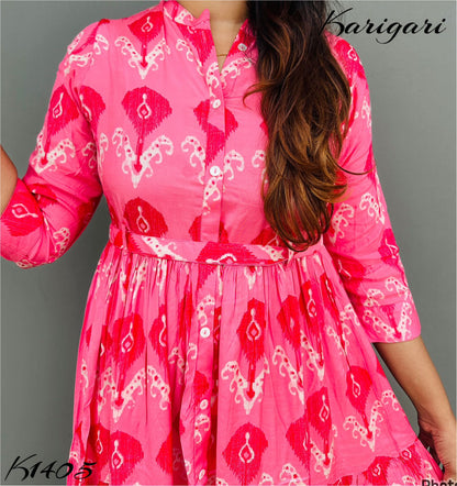 k1405 Premium Russian silk gown beautifully printed…