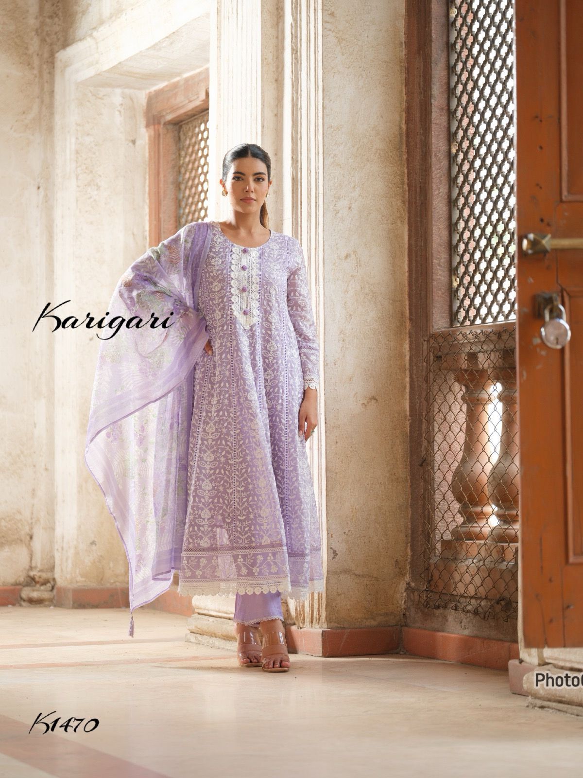 karigari by DKH k1470  Premium organza  3 pc suit set