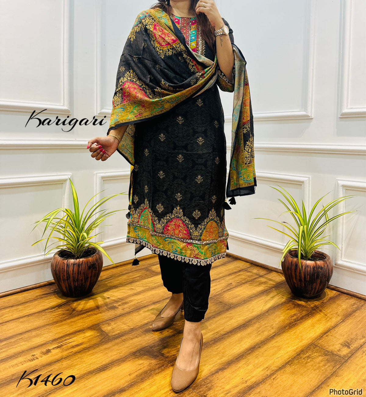 karigari by DKH k1460 Premium modal maslin  3 pc suit set