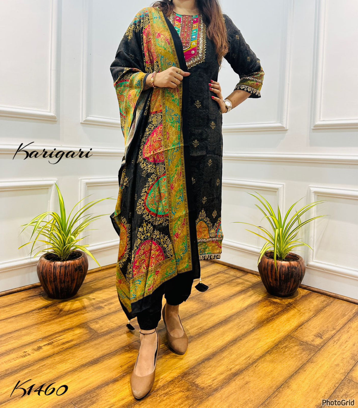 karigari by DKH k1460 Premium modal maslin  3 pc suit set
