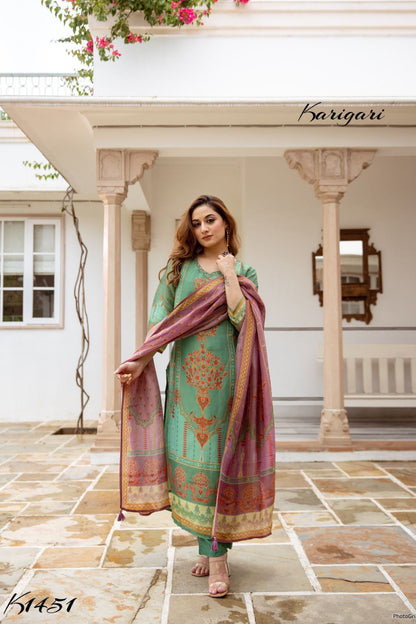 karigari by DKH k1451  Premium tissue shimmer 3 pc