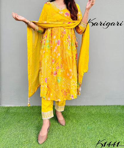 karigari by DKH k1441 Premium pure chinnon