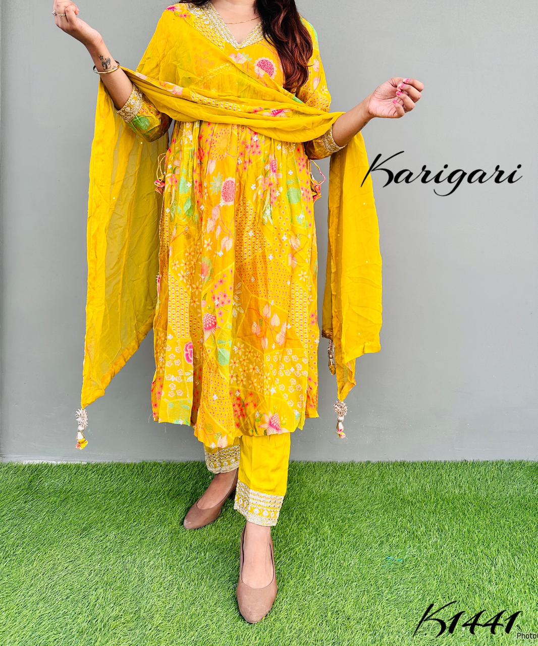 karigari by DKH k1441 Premium pure chinnon