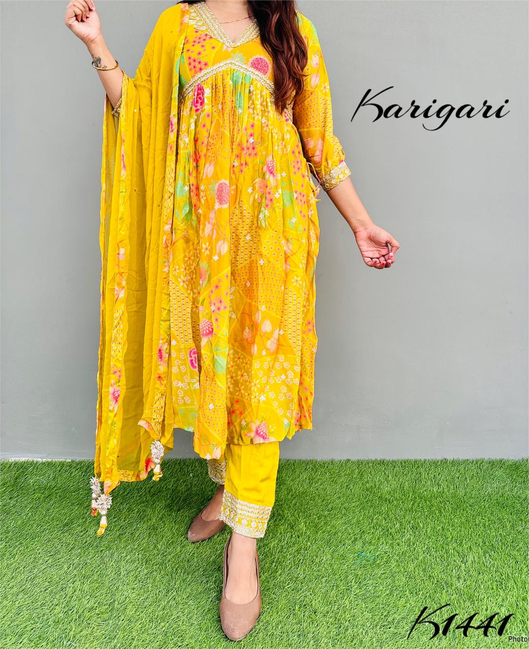 karigari by DKH k1441 Premium pure chinnon