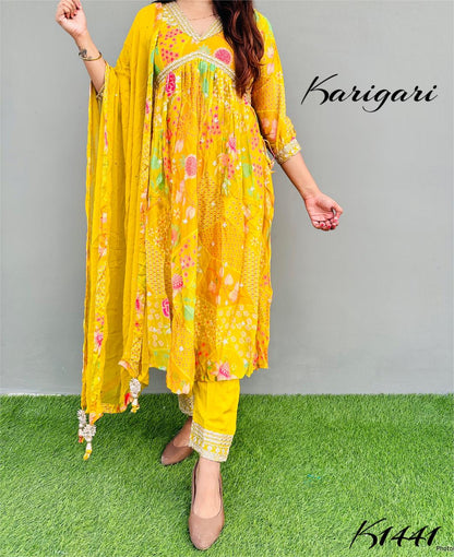 karigari by DKH k1441 Premium pure chinnon
