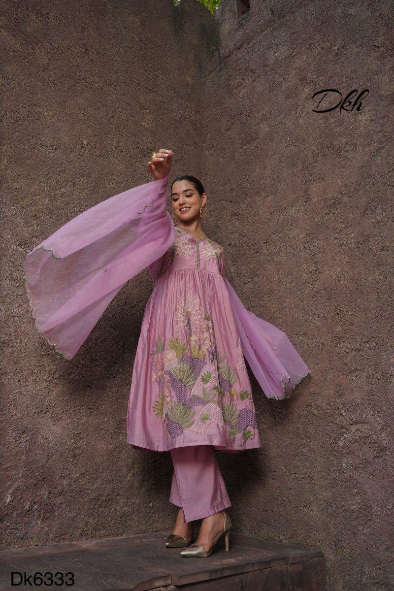 DKH Dk6333  Premium roman silk 3 pc suit set