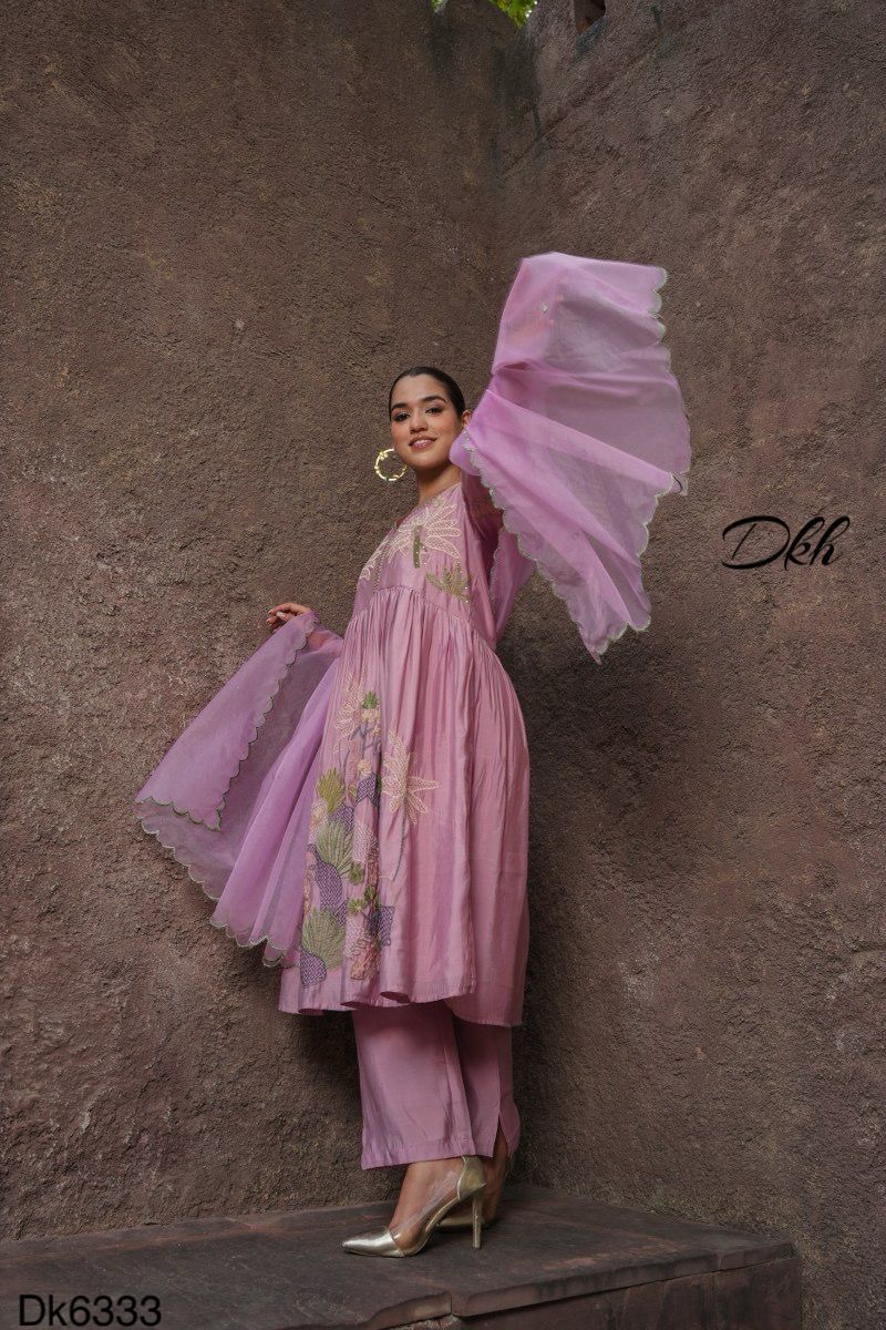 DKH Dk6333  Premium roman silk 3 pc suit set