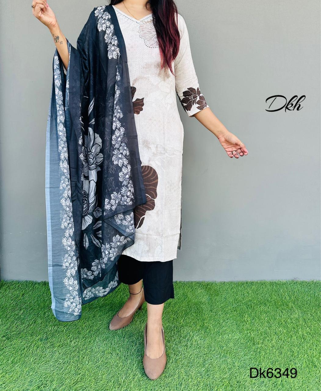 DKH Dk6349  Premium rayon 3 pc suit set