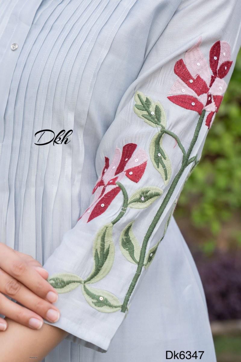 DKH Dk6347  Premium roman silk 2 pc coord set