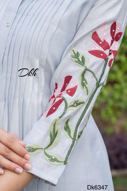DKH Dk6347  Premium roman silk 2 pc coord set
