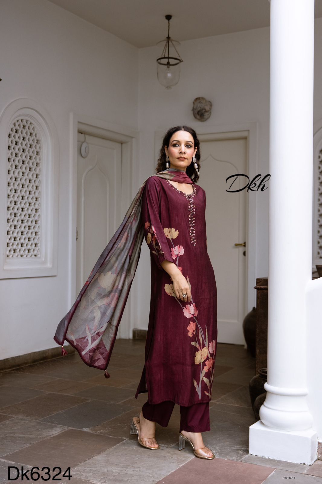 DKH Dk6324  Premium modal muslin 3 pc suit set