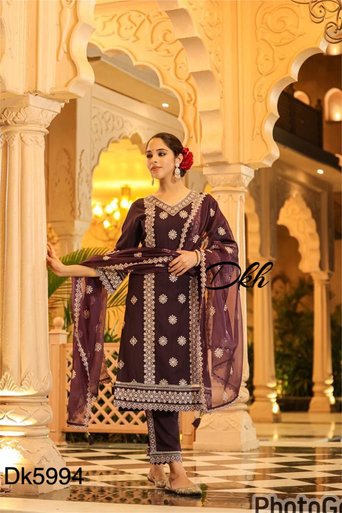 DKH dk5994 Premium rayon Dobby 3 pc suit set