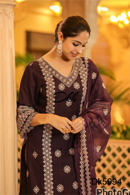 DKH dk5994 Premium rayon Dobby 3 pc suit set